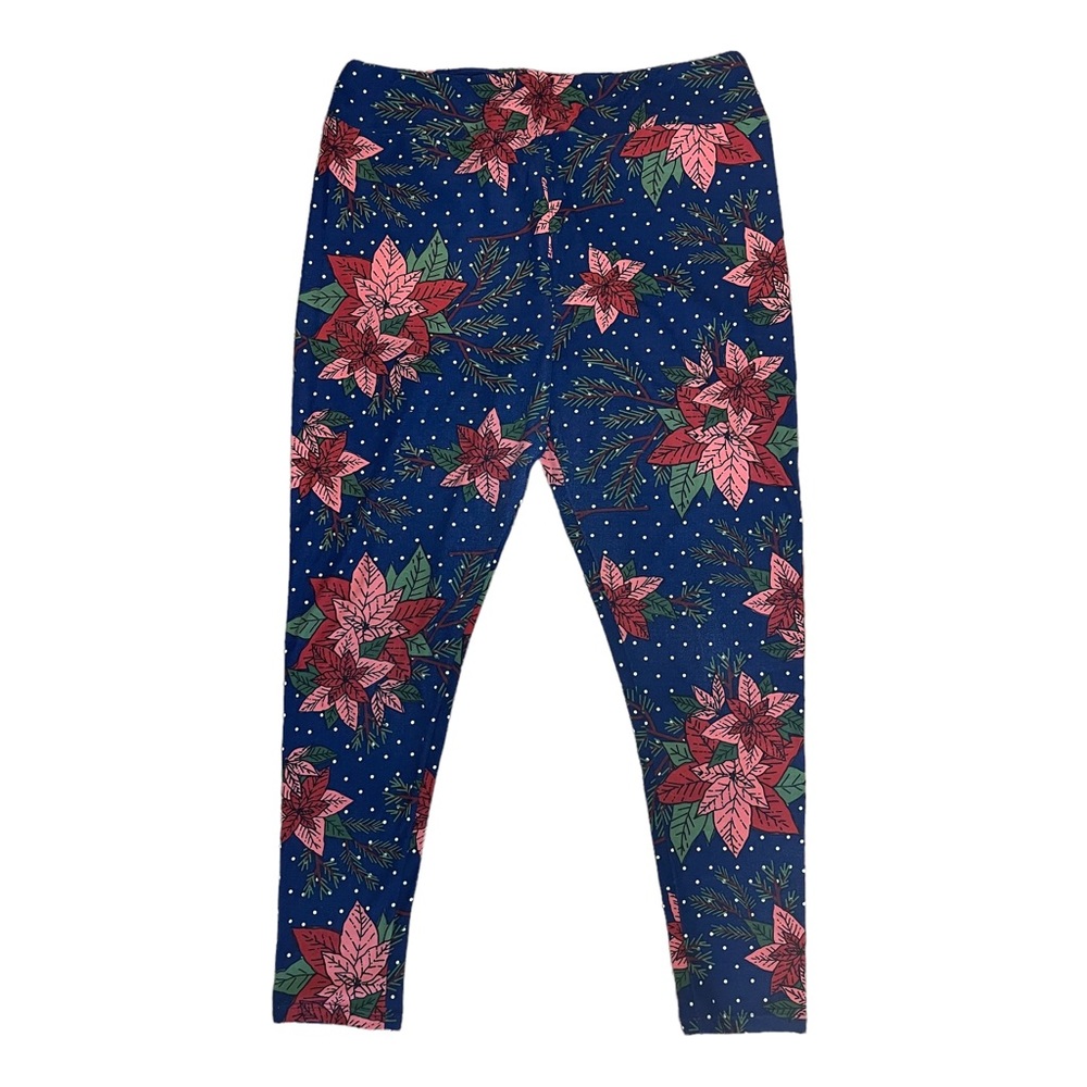 LuLaRoe Floral Polkadot Print Leggings